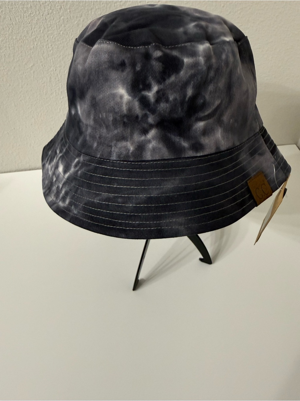 CC Reversible Bucket Sun Hat – Tie Dye Black & Grey | UPF 50+ UV Protection